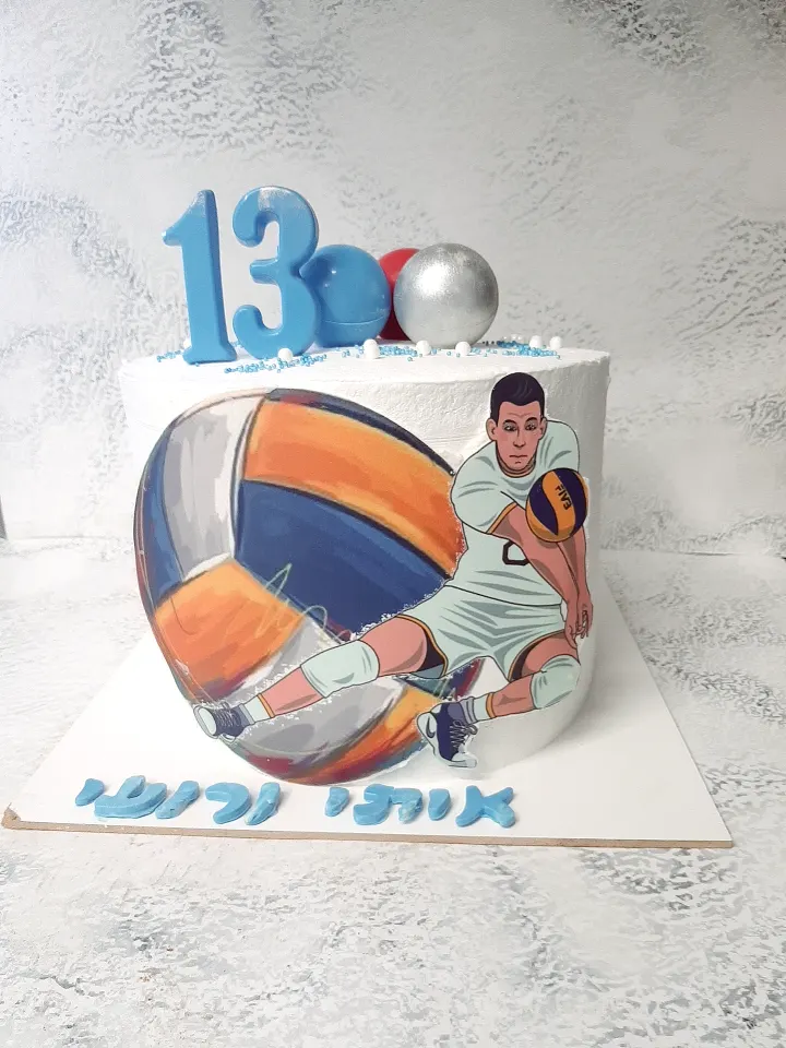 עוגה מעוצבת כדורסל