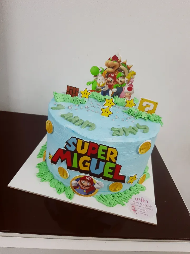 עוגה מעוצבת סופר מריו